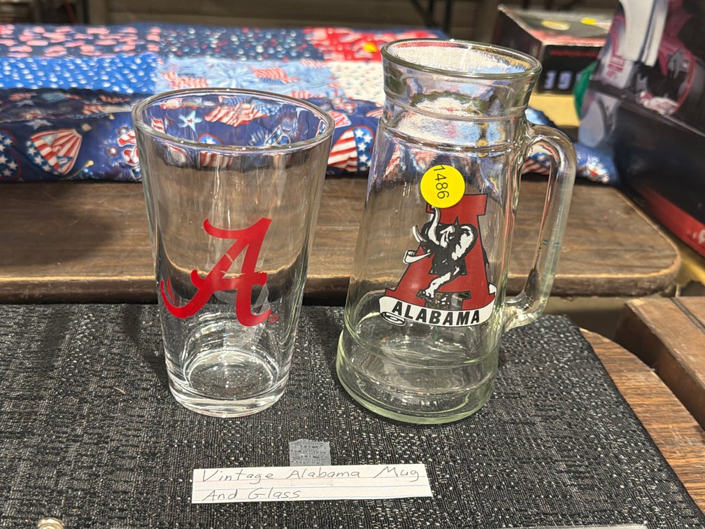 VINTAGE ALABAMA MUG AND GLASS