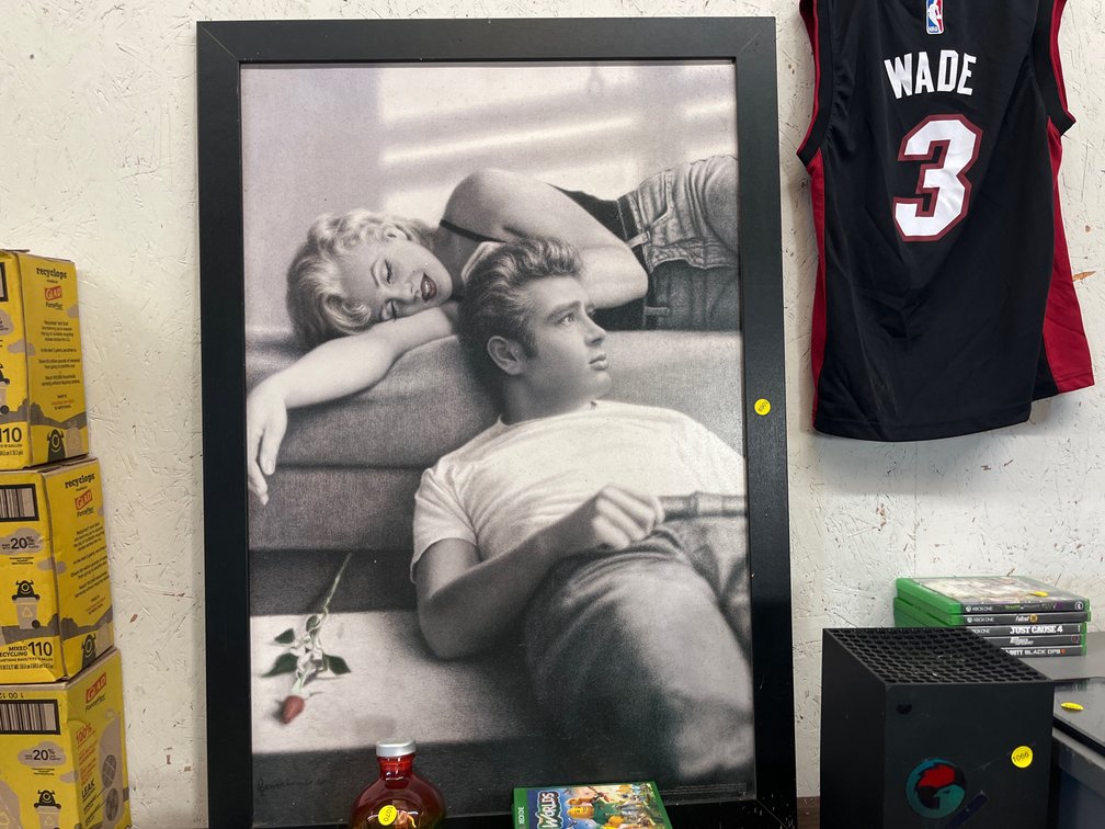 MARILYN AND JAMES FRAMED PRINT