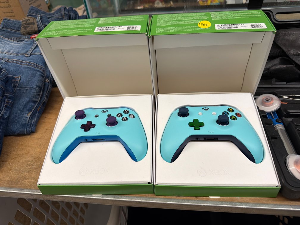 (2) XBOX CONTROLLERS