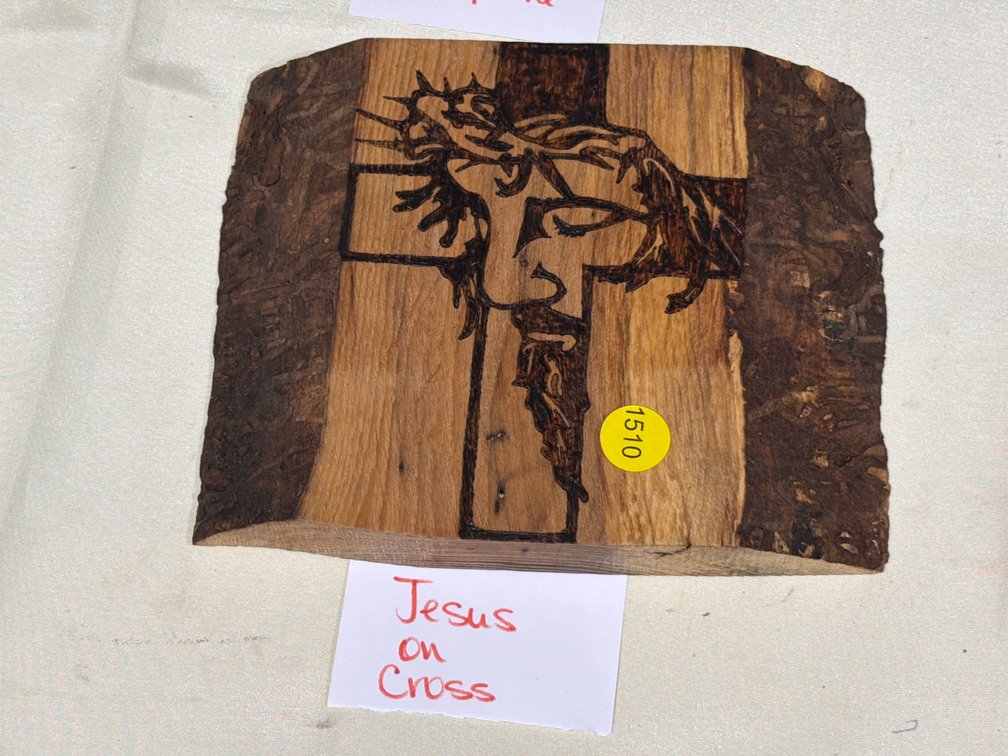 JESUS ON CROSS WOOD PIECE