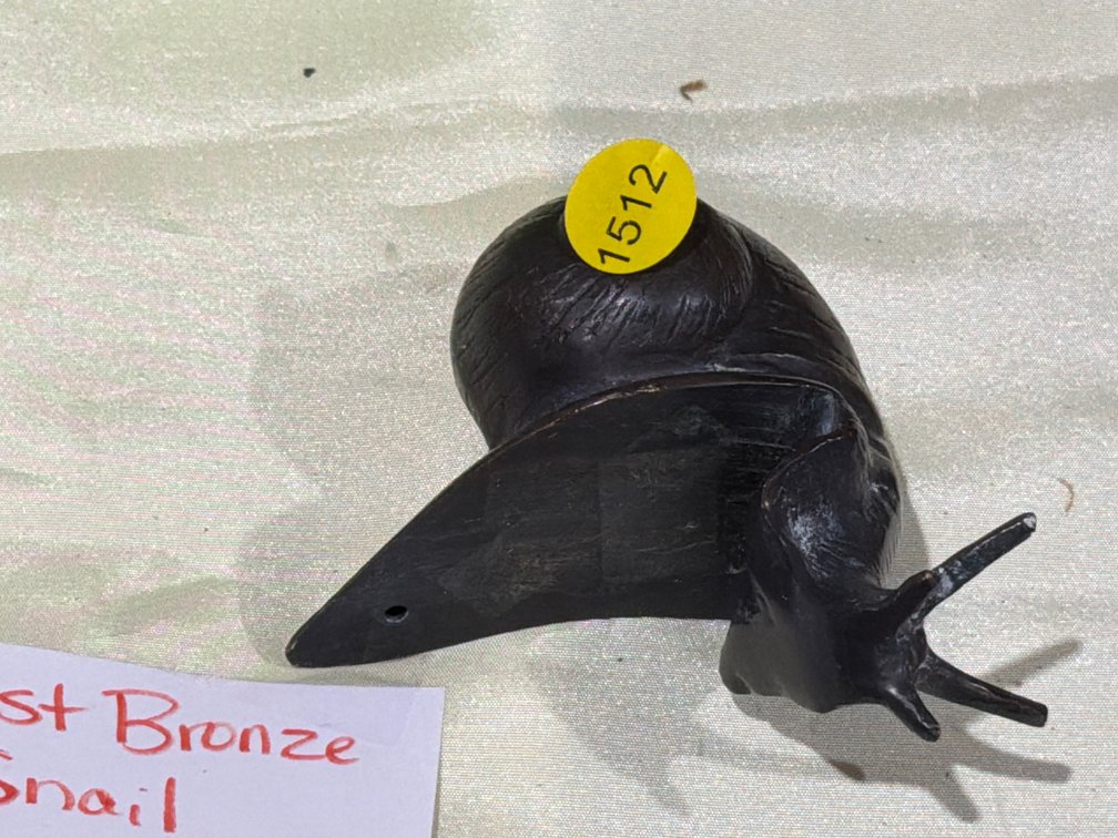 CAST BRONZE SNAIL SHELF SITTER