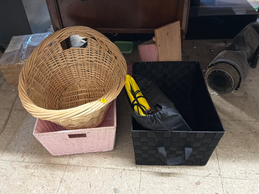 VARIOUS BINS, BASKET