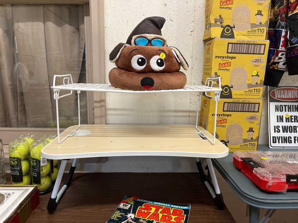 EMOJI HAT, LAP DESK, WIRE SHELF