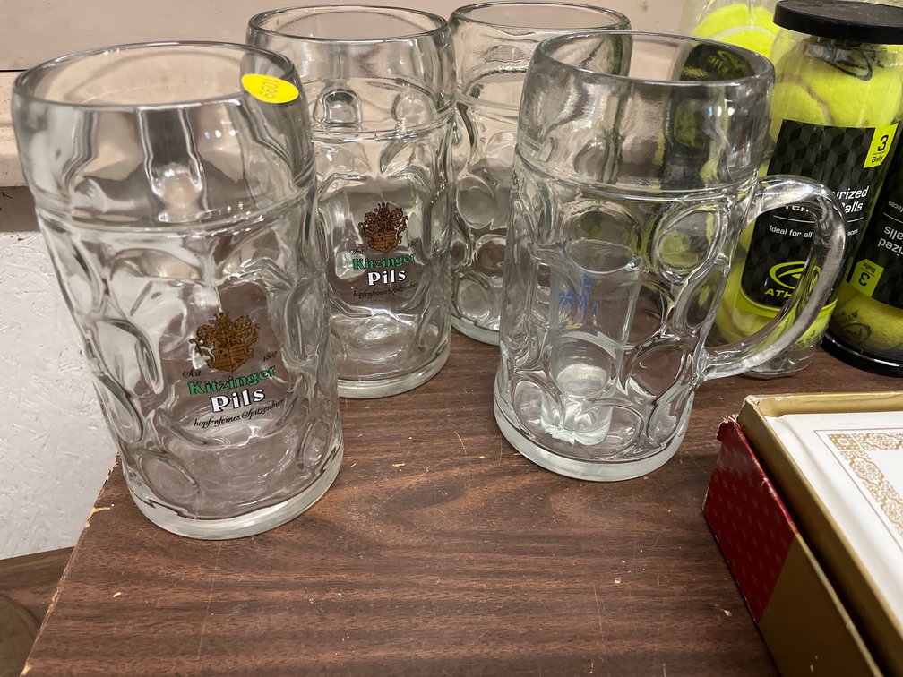 BUBBLE GLASS BEER STEIN (4)