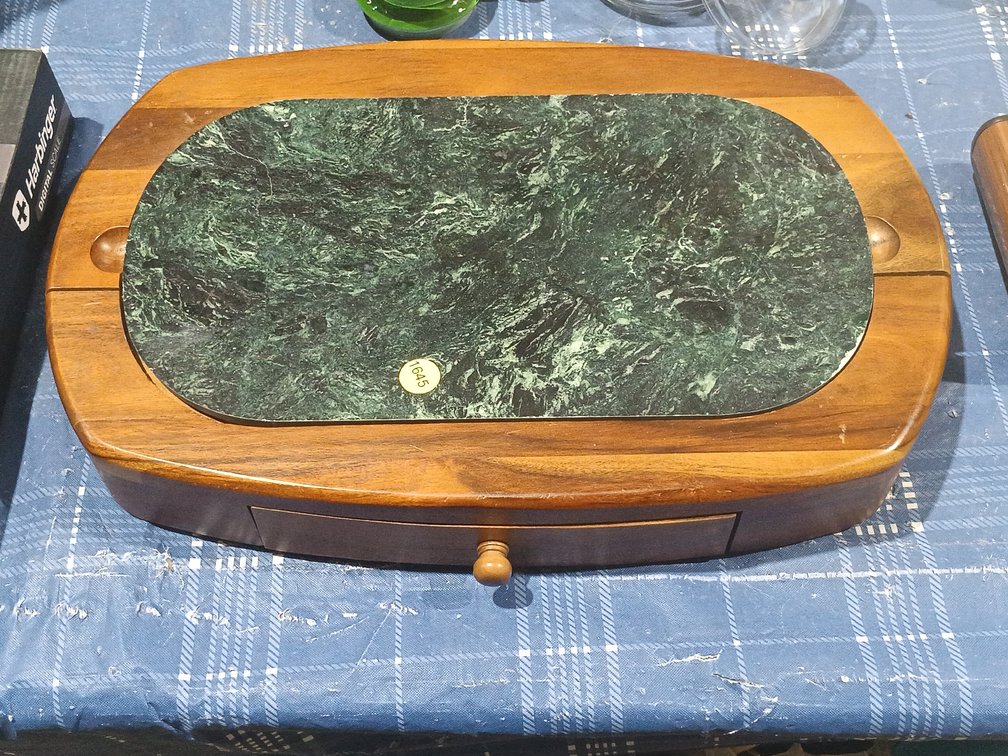 HIDEAWAY BOX WITH MARBLE TOP