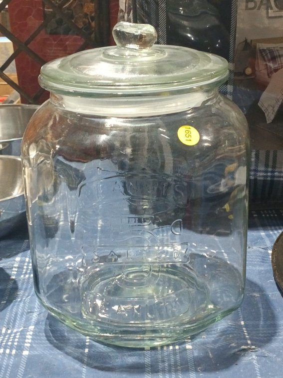 SALTED PEANUTS GLASS JAR
