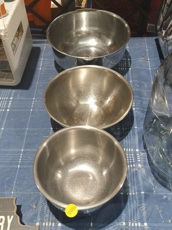 (3) VOLRATH METAL BOWLS