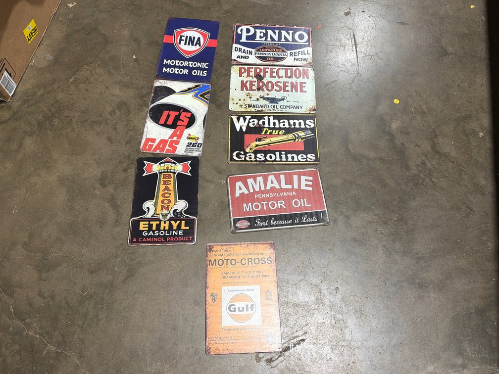 8 METAL OIL/ GAS SIGNS