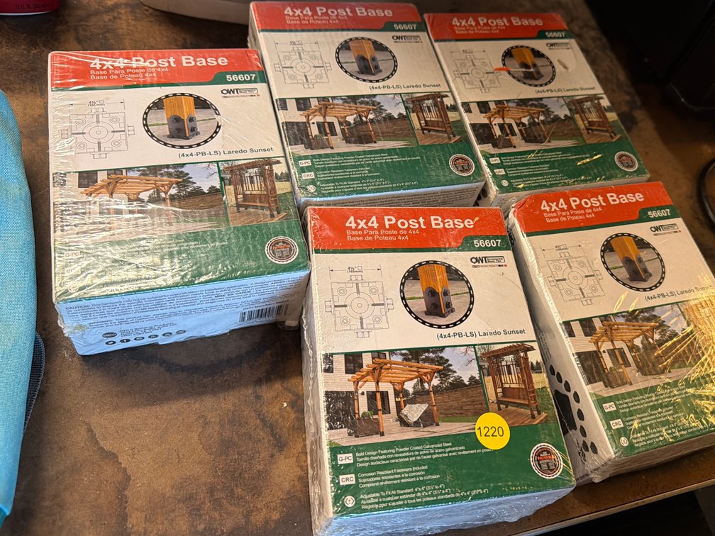 (5) 4X4 POST BASES