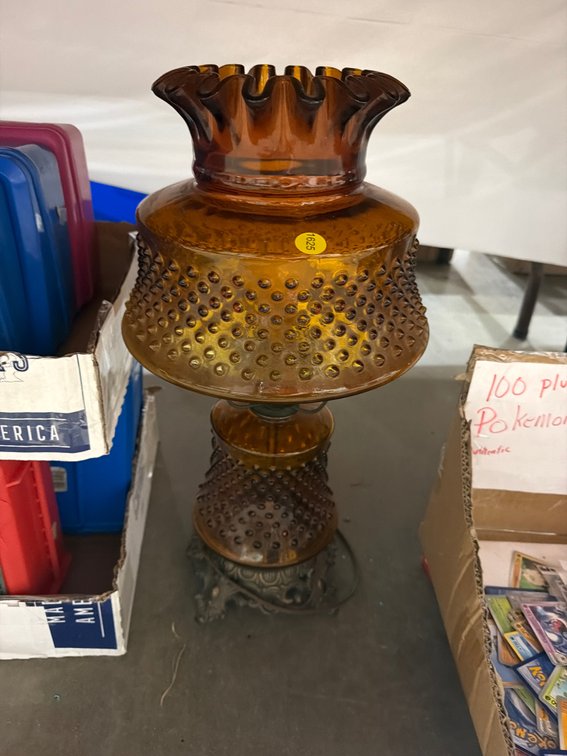 VINTAGE HOBNAIL LAMP