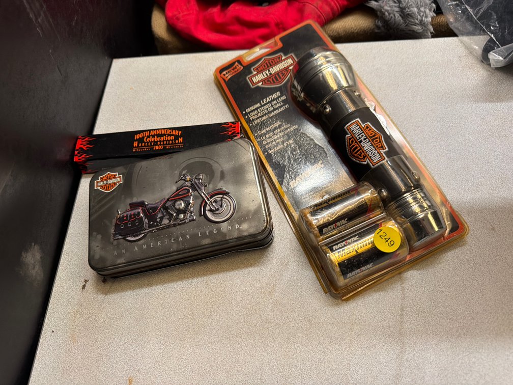 HARLEY-DAVIDSON FLASHLIGHT, PLAYING CARDS, PEN