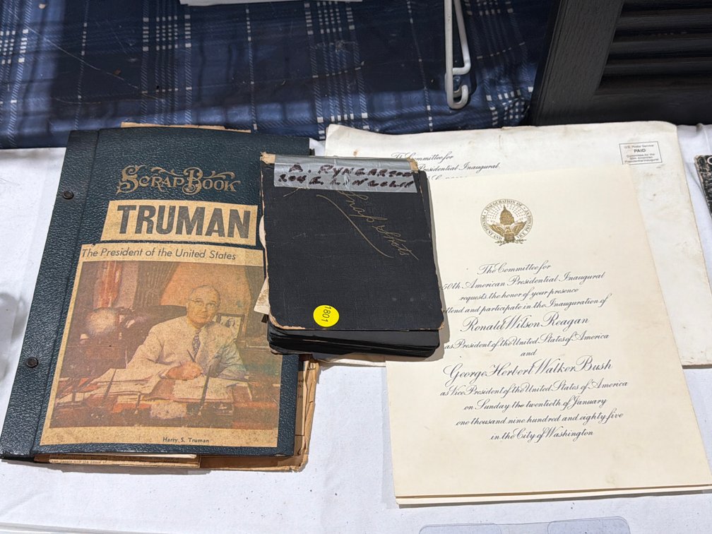 TRUMAN SCRAPBOOK, PRESIDENTIAL ITEMS