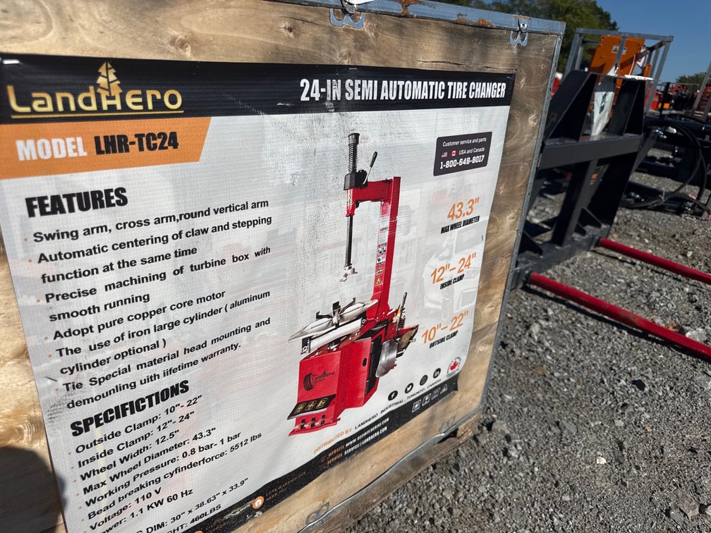 24” SEMI AUTOMATIC TIRE CHANGER