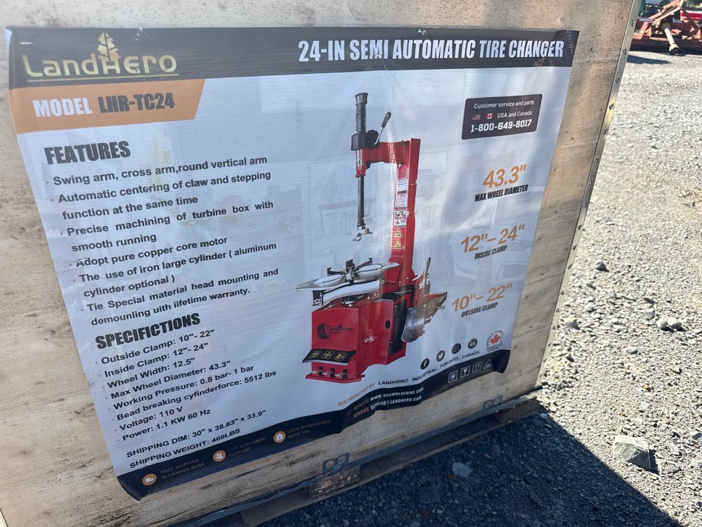 24” SEMI AUTOMATIC TIRE CHANGER