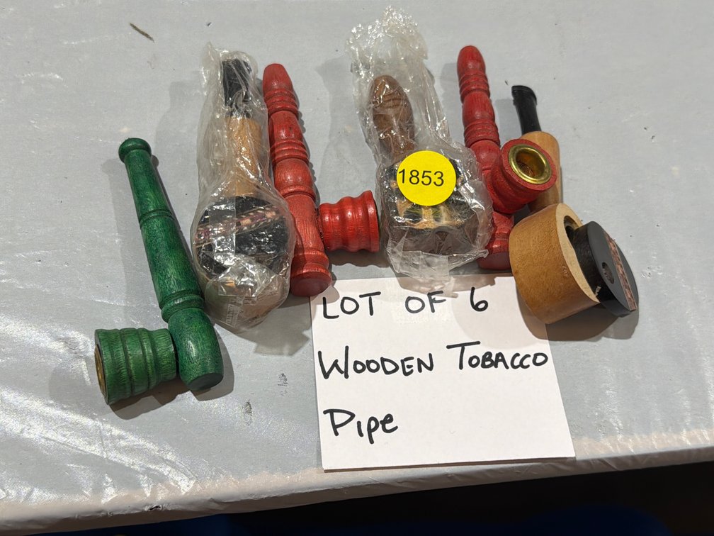 6 WOODEN TOBACCO PIPES