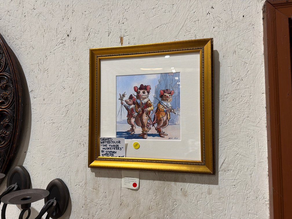 SIGNED WATERCOLOR “THE THREE MUSKETEERS