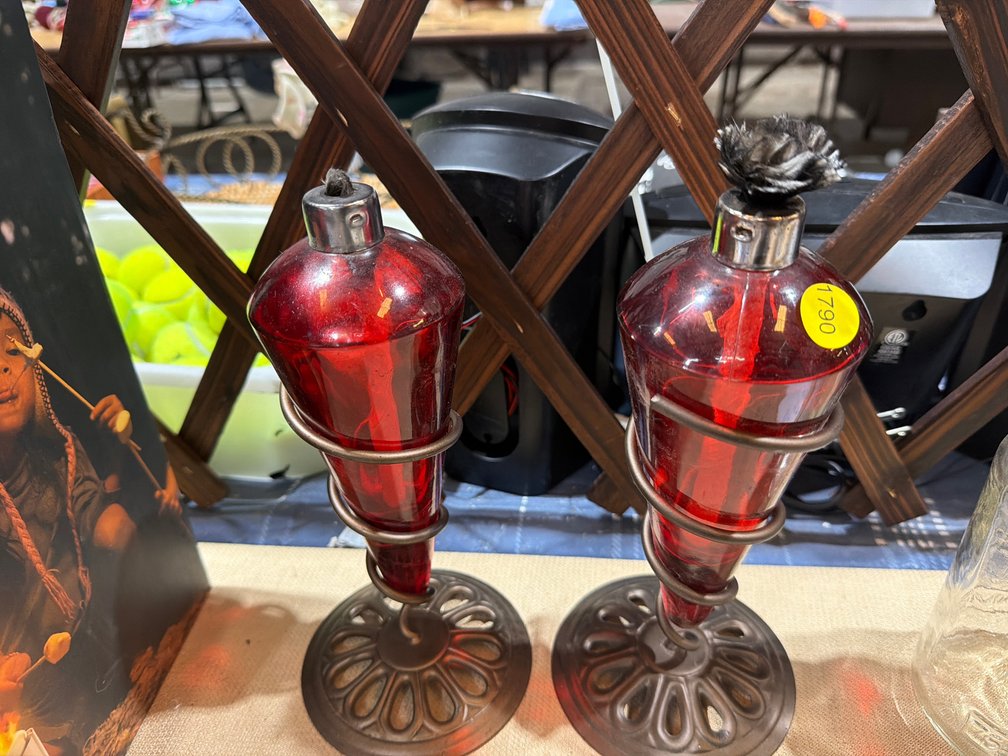 TWO OIL LAMPS