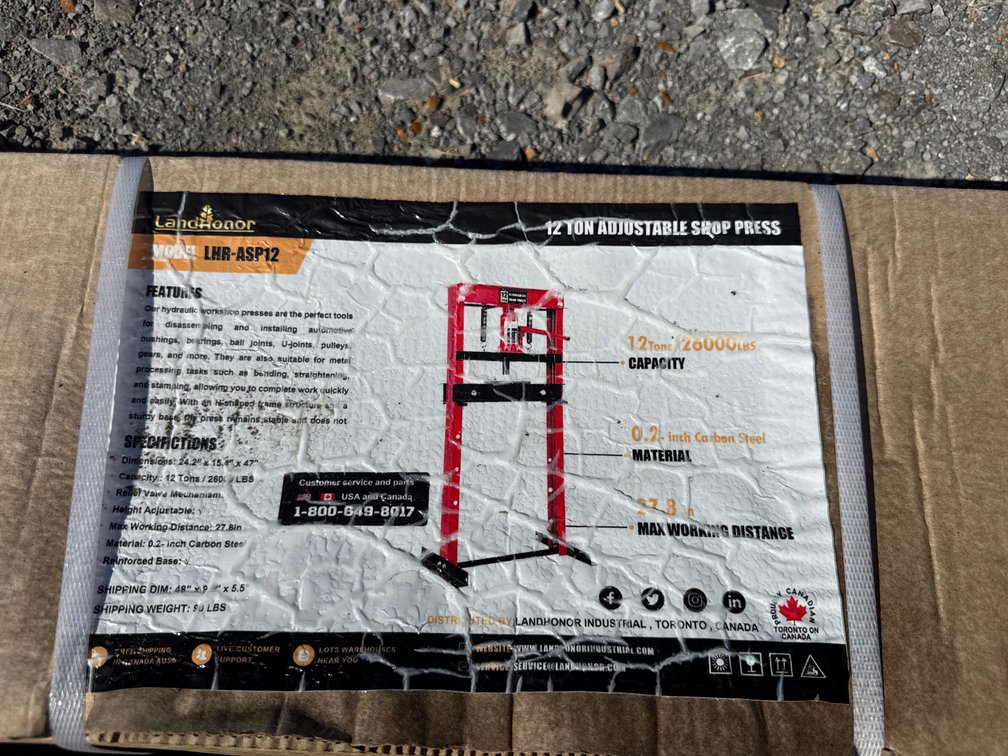 12 TON SHOP PRESS