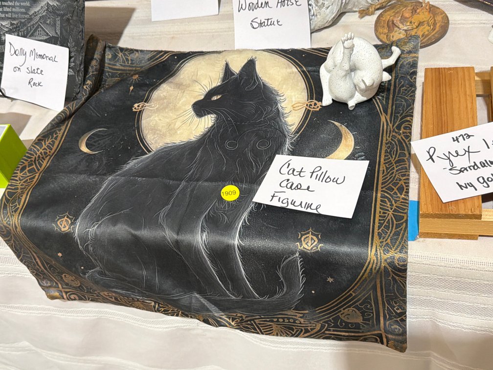 CAT PILLOW CASE, FIGURINE