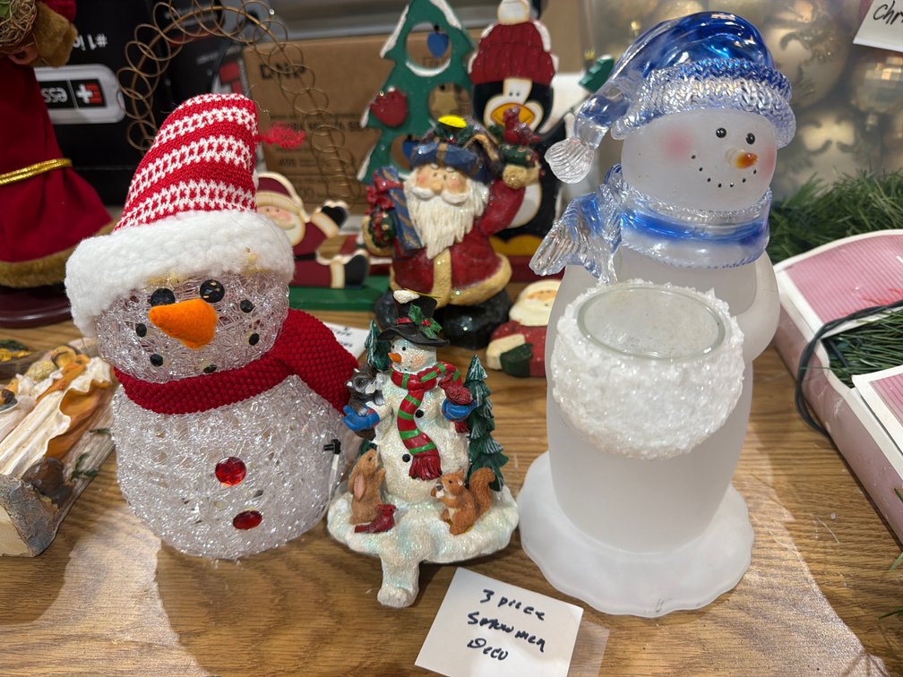 3 SNOWMAN DECOR PCS