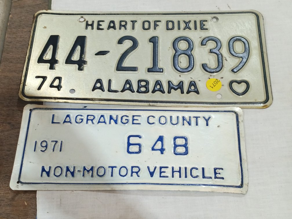 (2) LICENSE PLATES