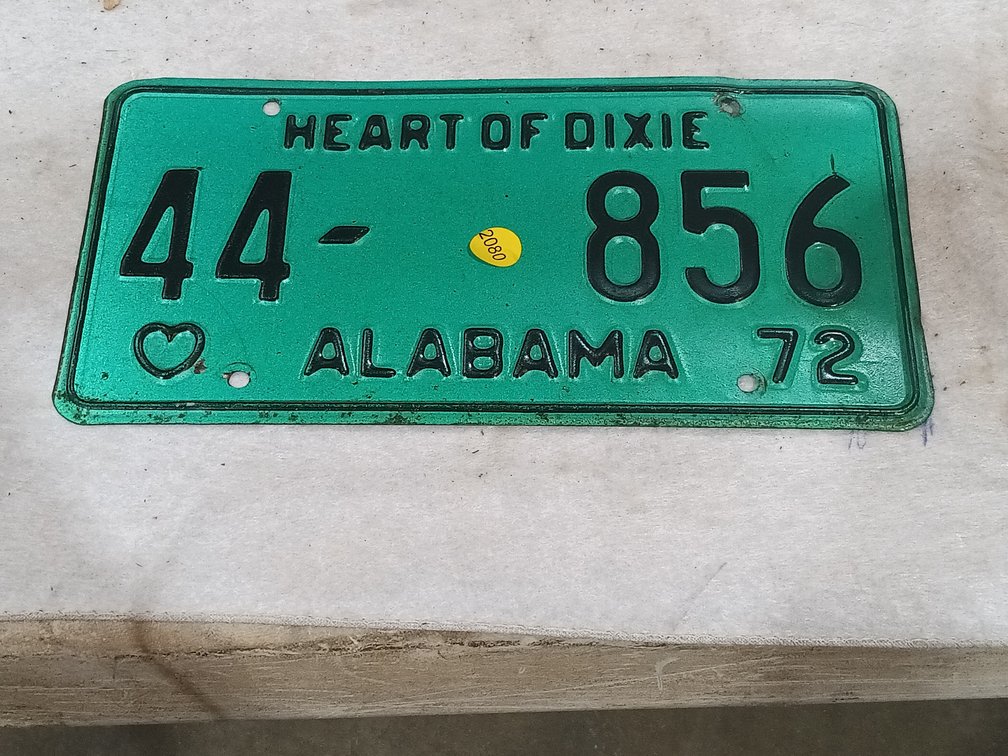 ALABAMA LICENSE PLATE
