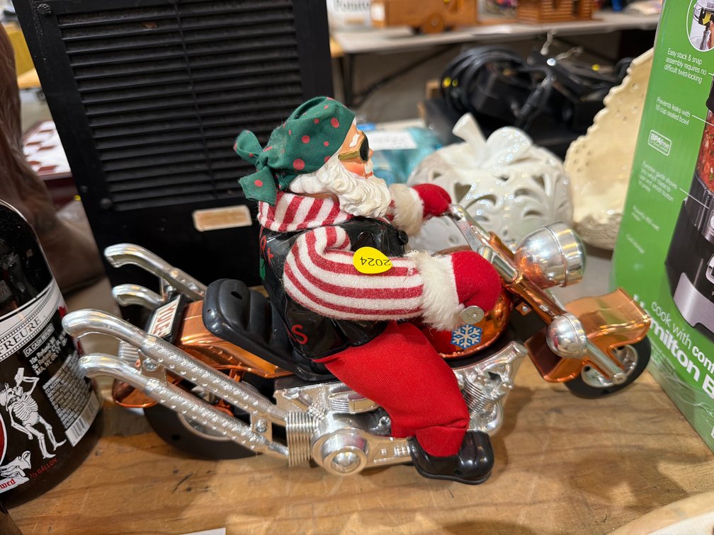BIKER SANTA FIGURE