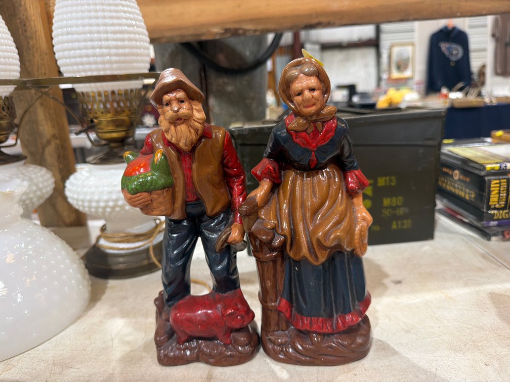 OLD MAN AND WOMAN FIGURES