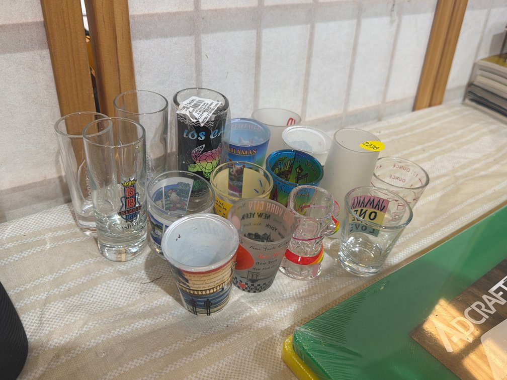 LOT OF SHOT GLASSES