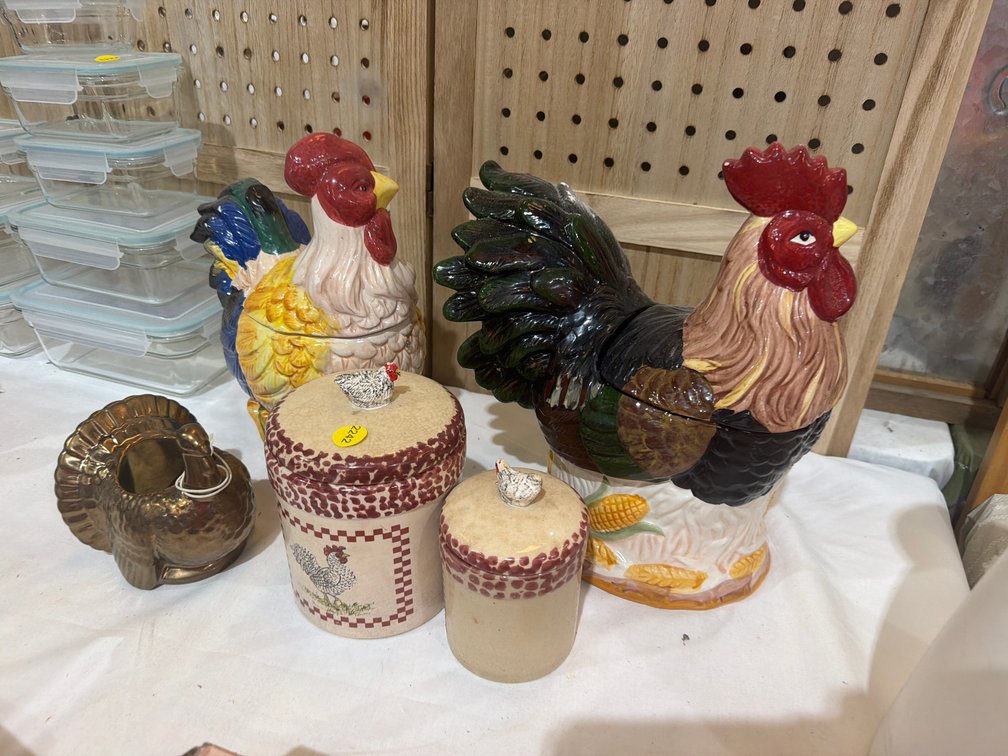 ROOSTER JARS AND TURKEY