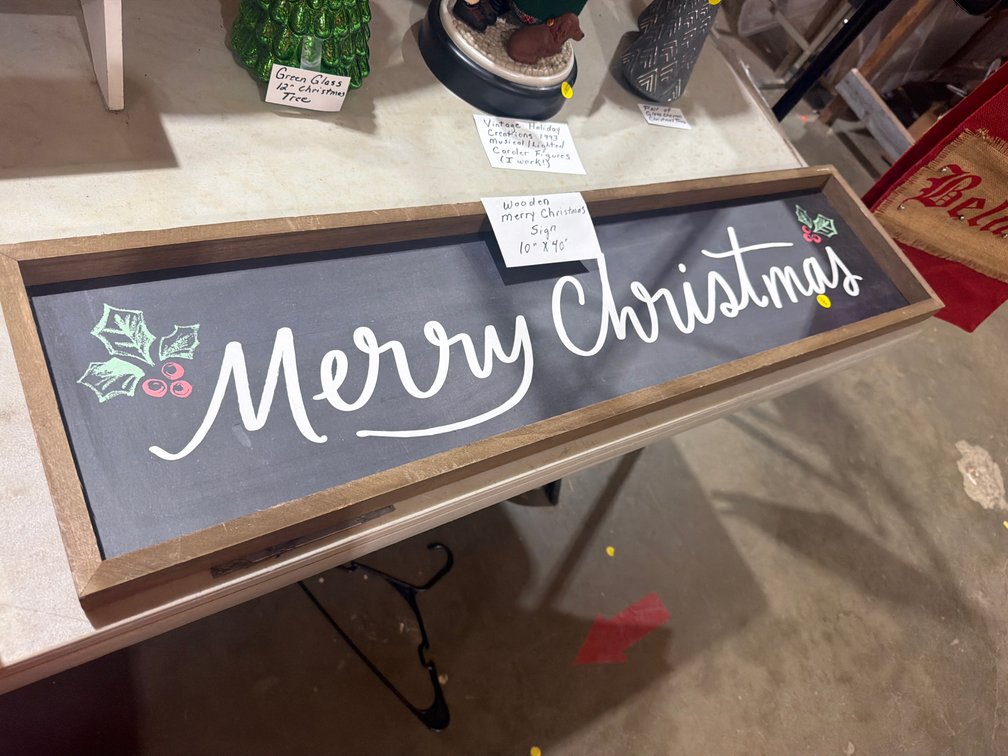 WOODEN MERRY CHRISTMAS SIGN