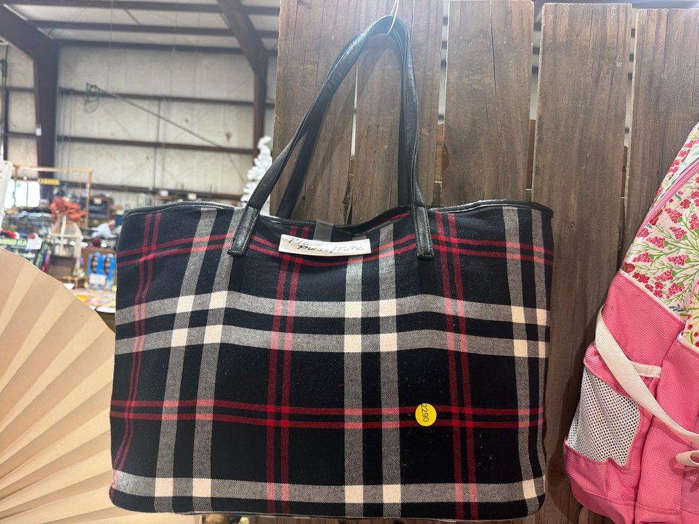 PLAID PURSE/ TOTE