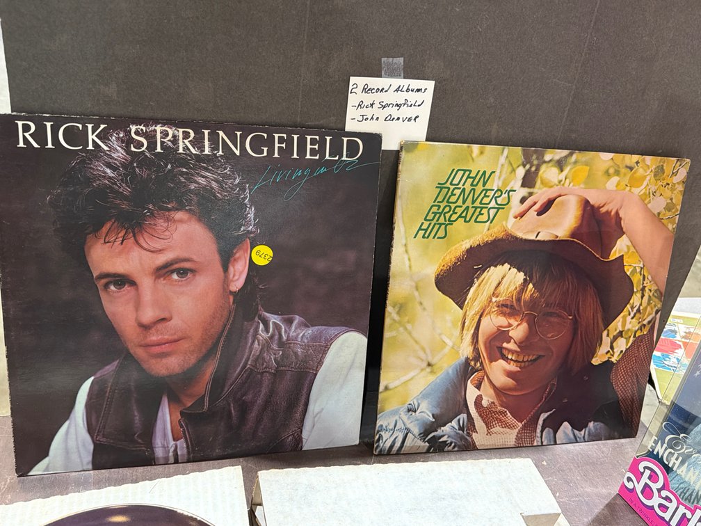 (2) RECORD ALBUMS- RICK SPRINGFIELD & JOHN DENVER