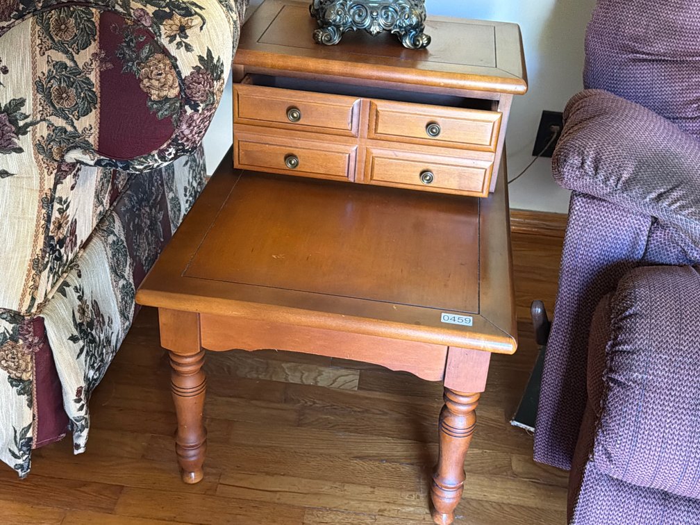 PAIR OF END TABLES AND COFFEE TABLE