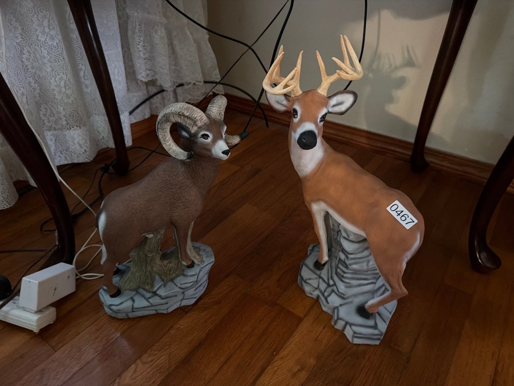 DEER AND RAM FIGURE
