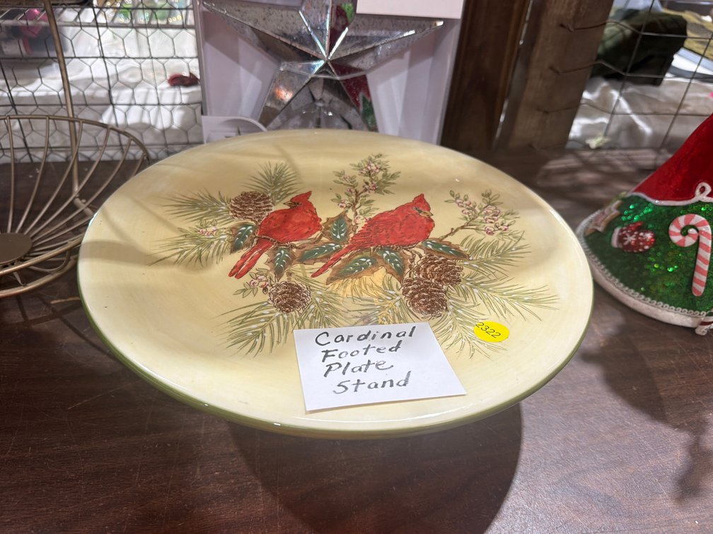 CARDINAL FOOTED CAKE STAND