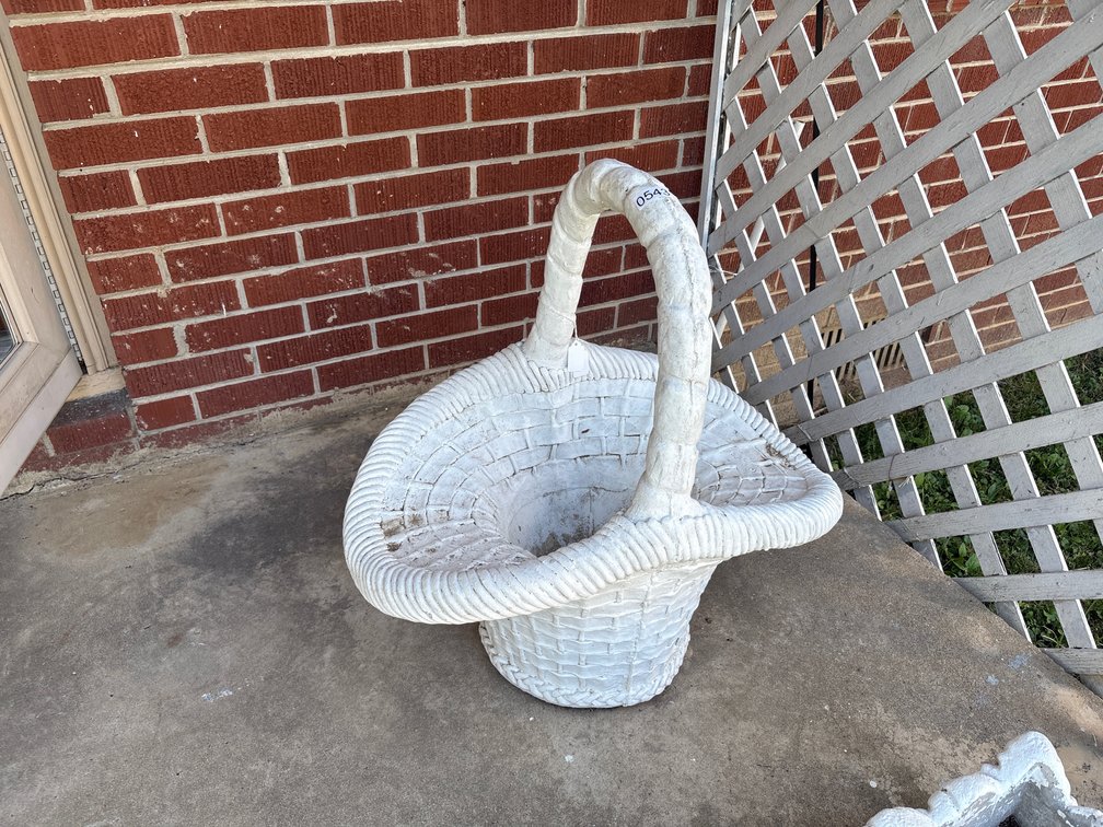 CONCRETE BASKET PLANTER