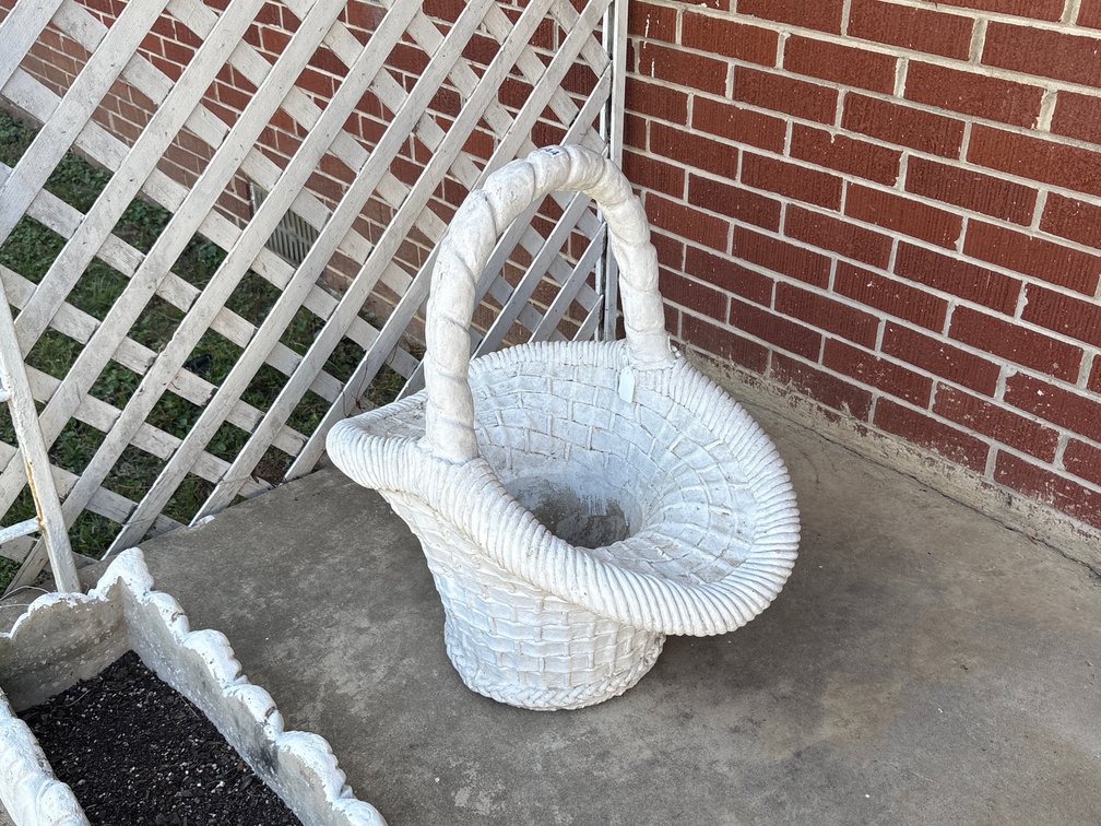 CONCRETE BASKET PLANTER