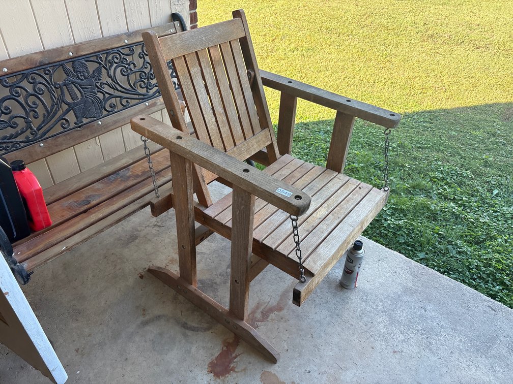 WOODEN GLIDER CHAIR