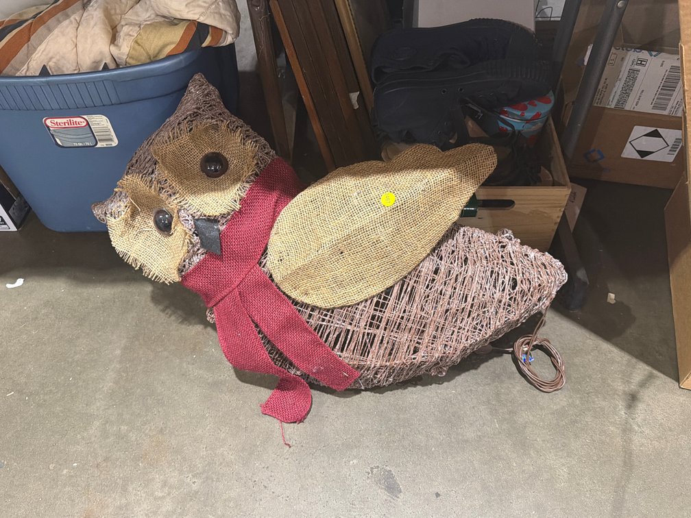 LIGHTED CHRISTMAS OWL