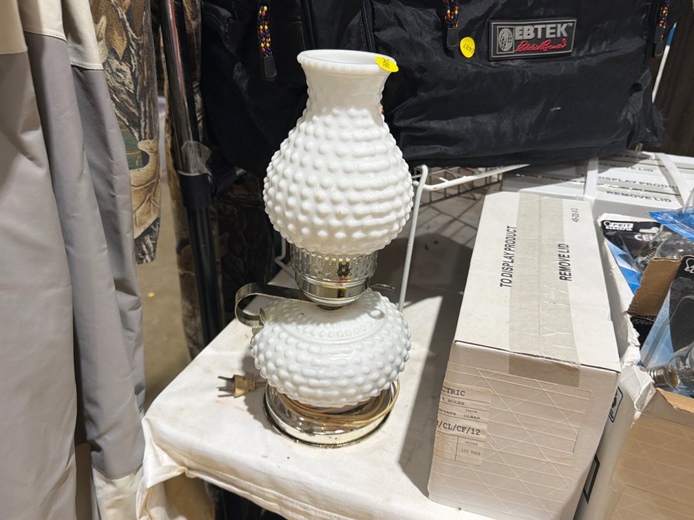 VINTAGE HOBNAIL LAMP