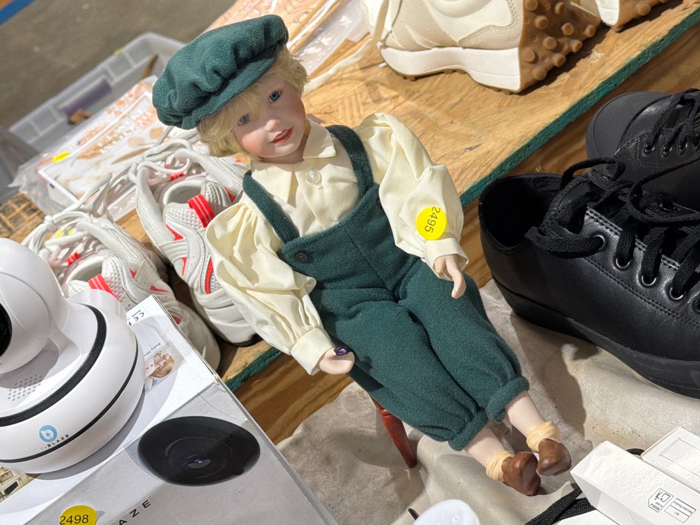 COLLECTOR DOLL ON STOOL