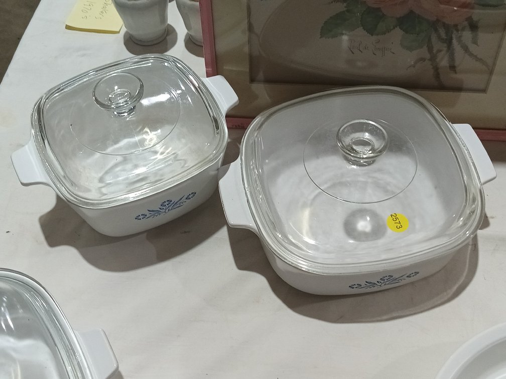 (2) CORNING WARE COVERED DISHES