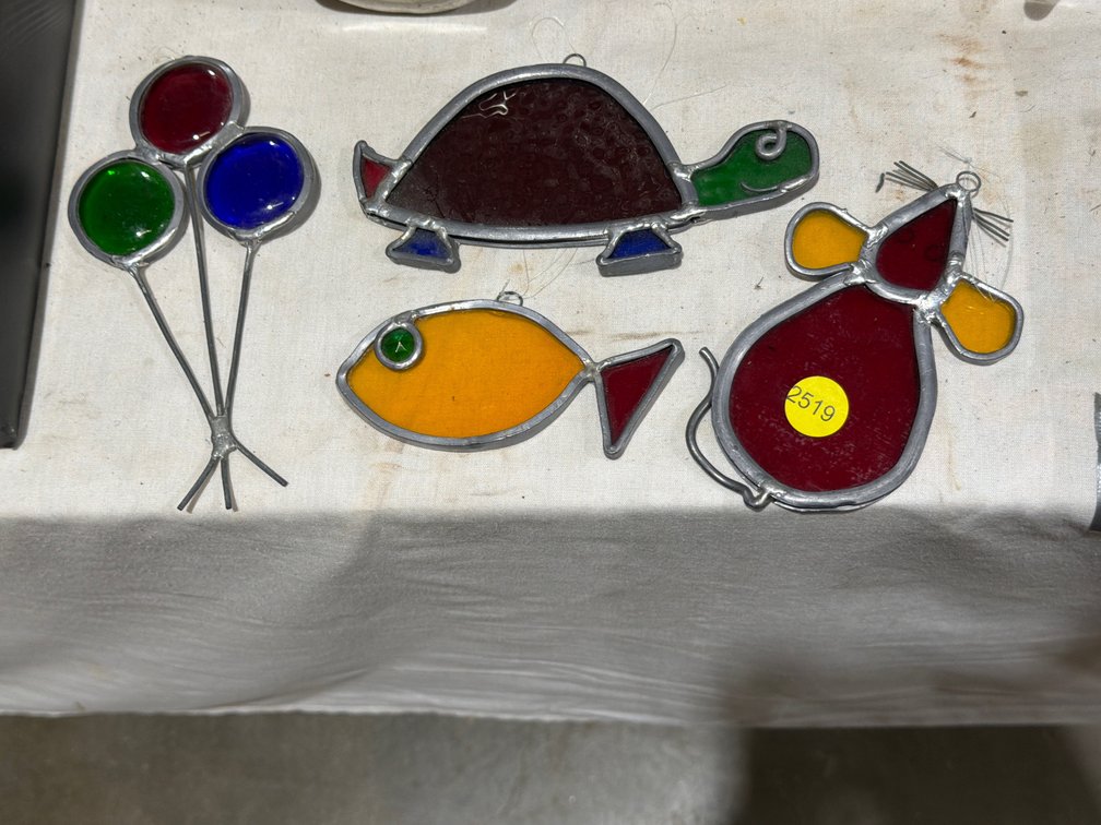 (4) STAINED GLASS PEICES