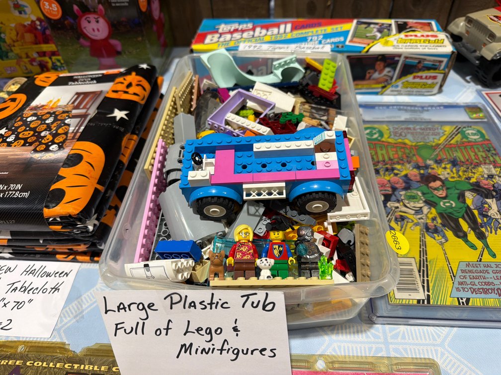 LOT OF LEGOS AND MINI FIGURES