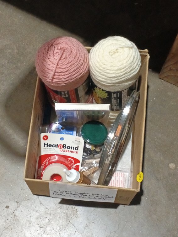 BOX OF CRAFT SUPPLIES