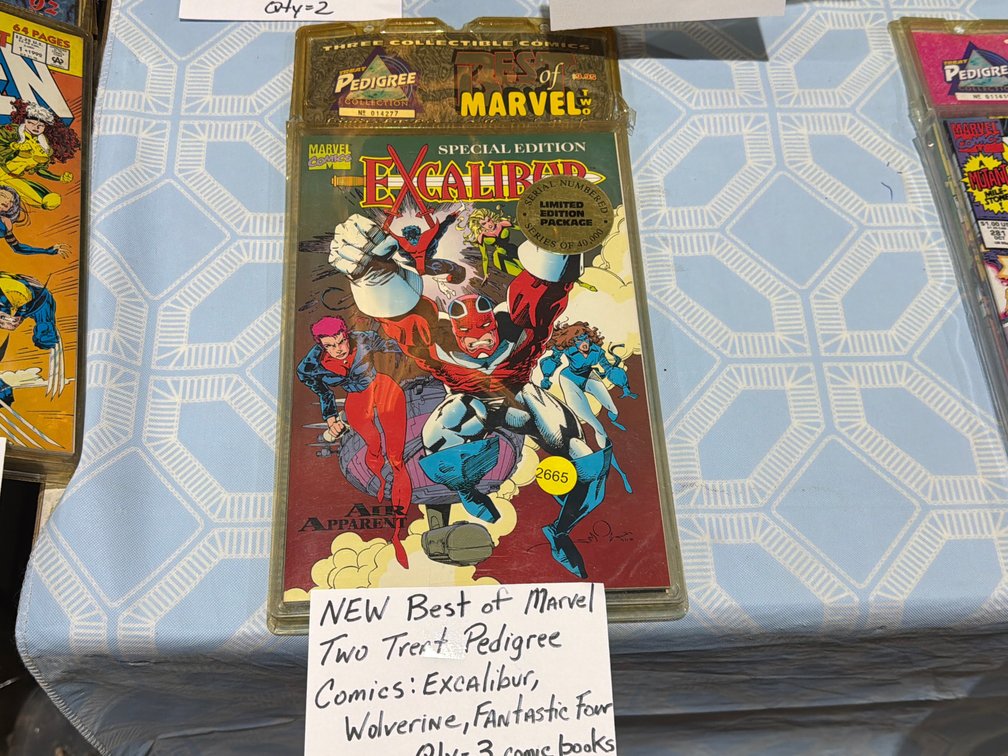 BEST OF MARVEL TWO TREAT PEDIGREES COMIC BOOKS: EXCALIBUR, WOLVERINE, FANTASTIC FOUR