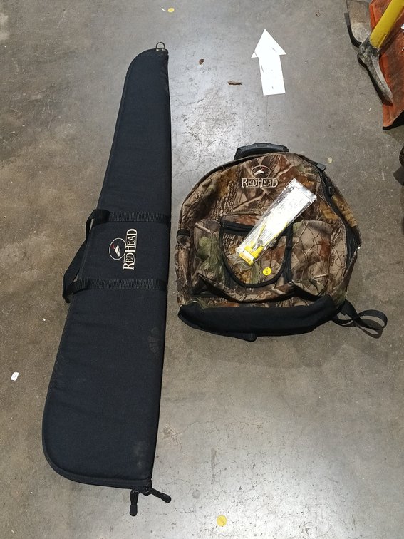 GUN CASE, CAMO BACKPACK AND GUN LOCK