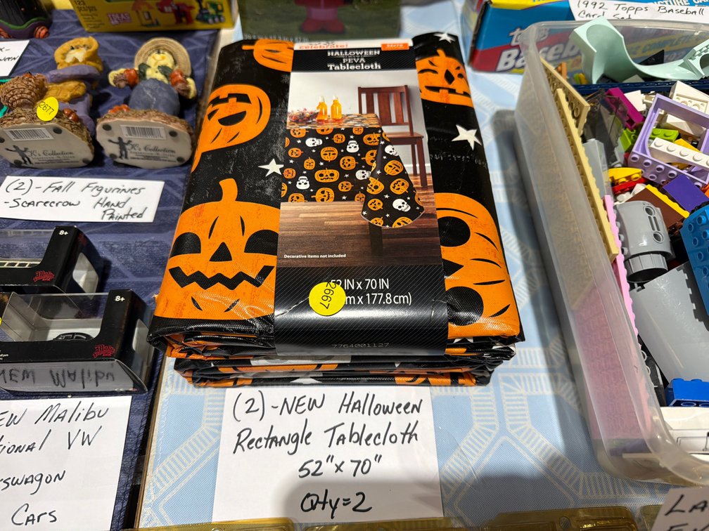 2 NEW RECTANGLE HALLOWEEN TABLECLOTHS