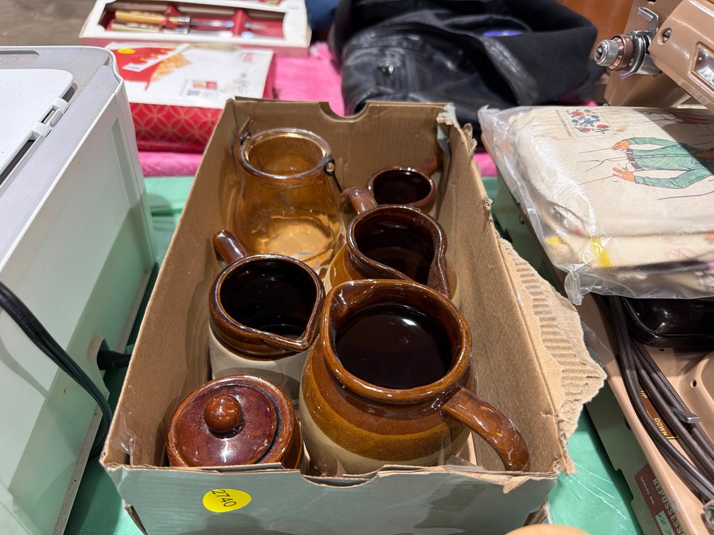 STONEWARE CREAMERS, ETC.